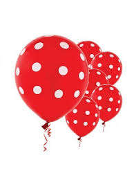 Helium quality balloon 10 in pack ,  polka dots