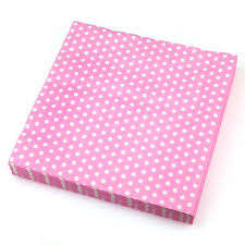 Polka dot party paper serviettes (20 in pack) -