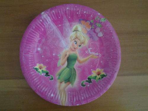 Tinkerbel kids party paper plates big (10)