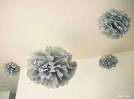 Tissue paper decorative hanging ball -  30cm - pom pom