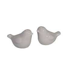 Love Birds salt and pepper shakers in box with ribbon