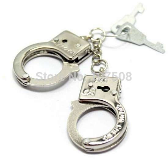 Police handcuff keyring, perfect for 50 Shades of Grey party