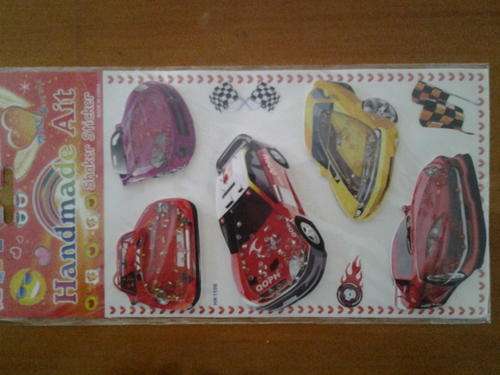 Cars stickers with shaker box