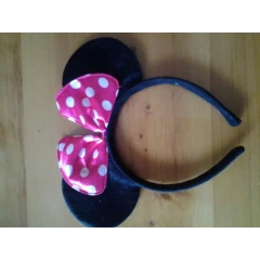 Minnie mouse aliceband ears, dark pink perfect for a party or concert