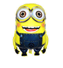 Minion balloon, great for decor or party favor - blow up with straw