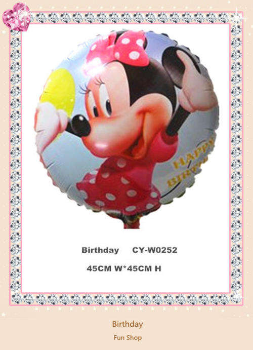 Minnie Mouse helium foil balloon.  45x45cm, was R45 now R25