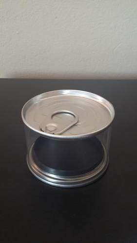 Clear plastic can to fill with sweets, 4x6cm