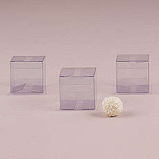 Clear wedding thank you box, only one,  5.5x5.5x5cm