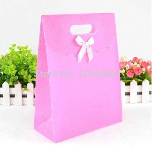 Light pink gift bag 15x20cm
