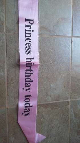 Princess Birthday Today Sash