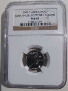 2002 R1 Johannesburg Word Summit NGC MS65
