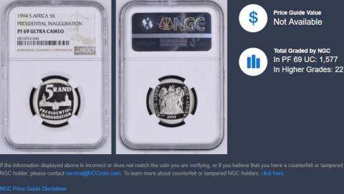 1994 Inauguration PF69 Ultra Cameo