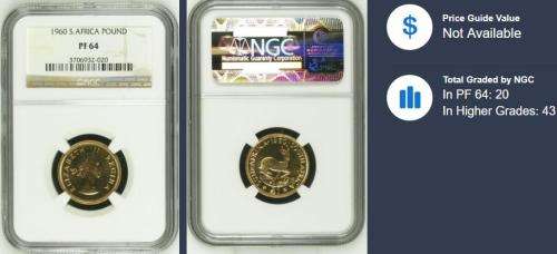 1960 Gold Pound PF64 NGC