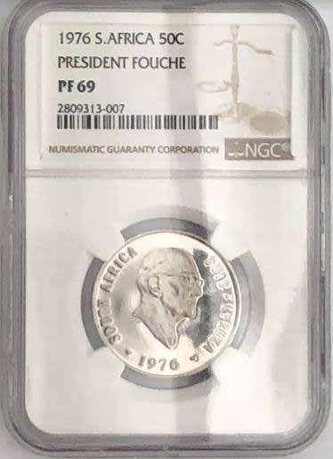1976 50 Cent President Fouche PF69 NGC 2809313-007