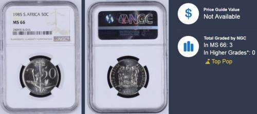 1985 50 Cent MS66 NGC 2809314-016(Top Pop)