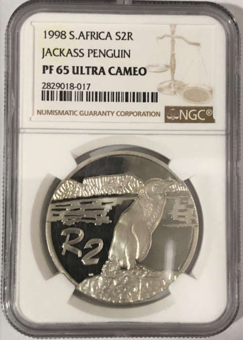 1998 Silver R2 Jackass Penguin PF65 Ultra Cameo NGC 2829018-017