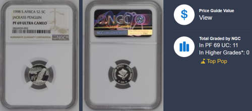 1998 Silver R2 Jackass Penguin PF65 Ultra Cameo NGC 2829018-017