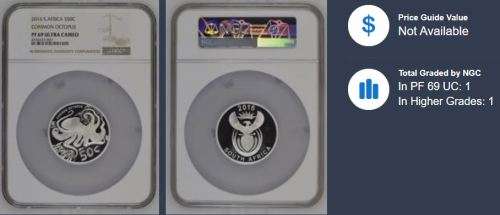 2016 50 Cent 2 oz Silver Common Octopus PF69 Ultra Cameo NGC 4704523-007