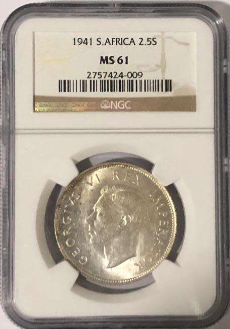 1942 2½ Shillings MS61 NGC 2757424-009