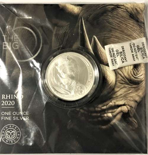 2020 The Big Five - Ioz Fine Silver "The Rhino"