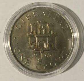 1967 1 CROWN CIBRALTAR - QUEEN ELIZABETH II