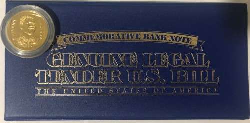 Mandela featured Mandela 2 Dolars with Guilded Mandela 2000 Guilded Proof Coin