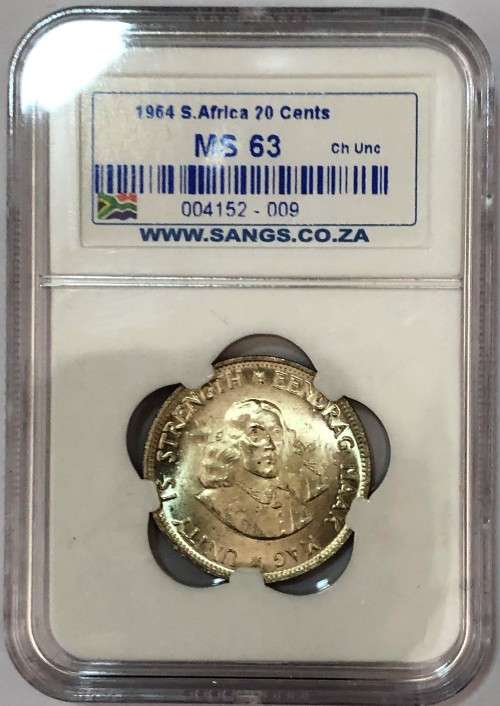 1964 Silver 20c MS63