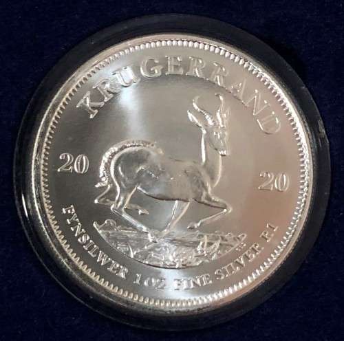 2020 Krugerrand Brilliant Uncirculated in Capsule and SA Mint Box with window on top lid