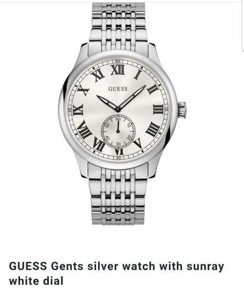 Mens Guess silver cambridge watch GUE_W1078G1 - BRAND NEW!