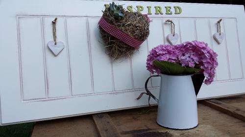 Vintage white enamel jug ¿ water pitcher