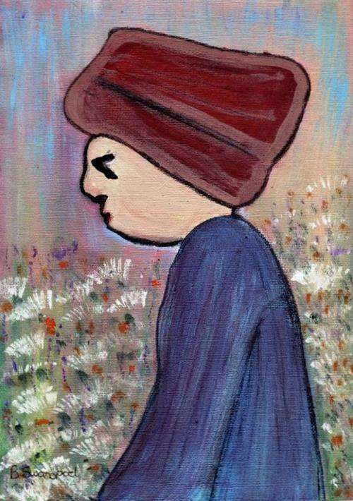 Brenda Swanepoel, Acrylics on Canvas, 30 x 20 cms, "The Flower Lady", Emerging Talent Artist