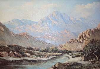 Gabriel de Jongh, Oil on Canvas, 31 x 47 cms, "Berg River",       Private Collection Work