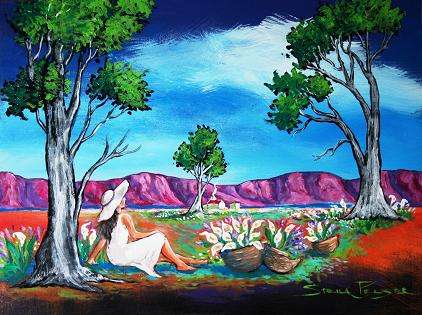 Stella Pelser, Acrylics on Board, 30 x 40x 0.6 cms, "Lavender Fields", Rising Star Artist