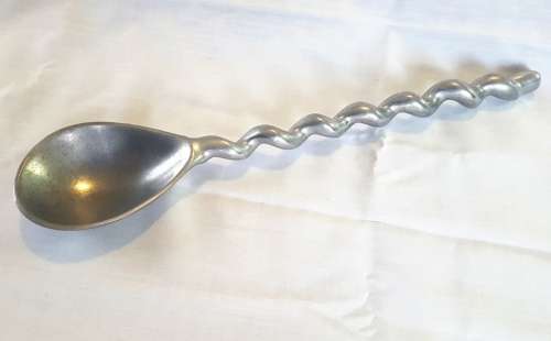 Stunning and LARGE!!! Beautiful Pewter Salad Spoon