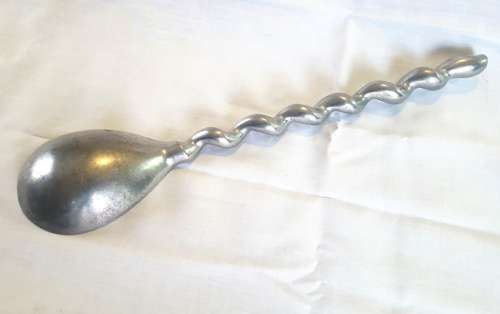 Stunning and LARGE!!! Beautiful Pewter Salad Spoon