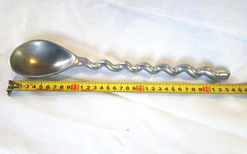 Stunning and LARGE!!! Beautiful Pewter Salad Spoon