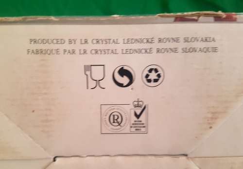 Stunning - Very Special - Set of Crystal Wine Glasses with John Deere Logo - Original Packaging