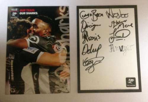 Sharks Rugby signed postcards x 2 (2018)