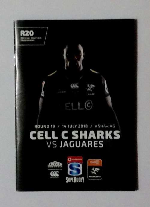 Sharks v Jaguars rugby programmes (2018)