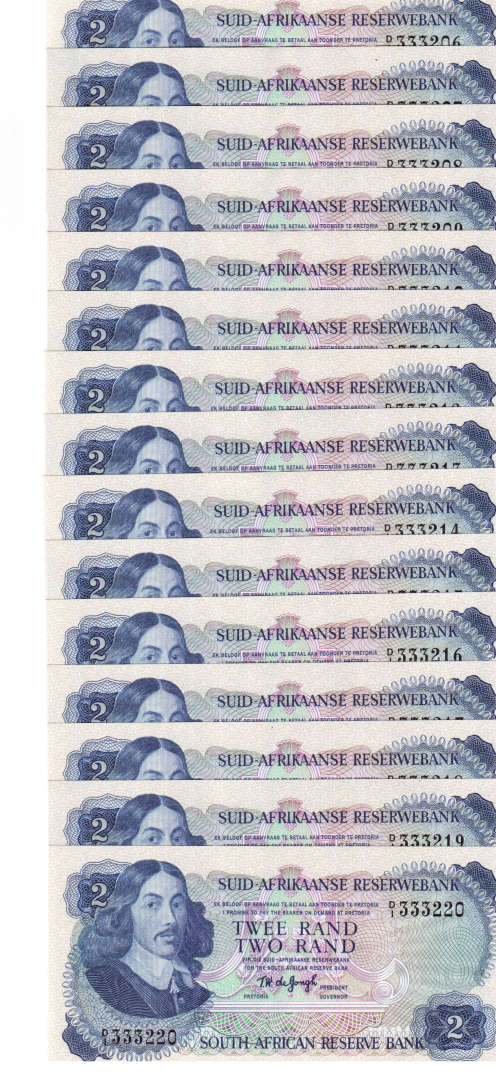 15 x UNC, TW de Young`s 2nd Issue, A\E ` 1st serial number of Issue`