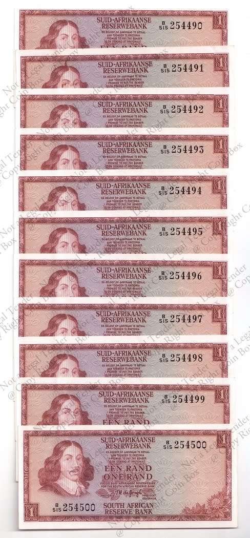 TW de Jongh ~ 3rd Issue 11 x Consecutive nr's A/E ~ B515 254490 - 00