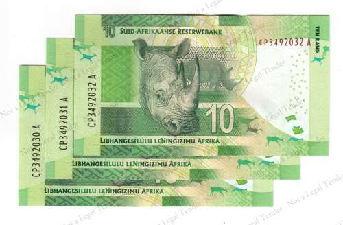 3x Gill Marcus 3rd Issue, UNC,  CP 3492030 - 032 A