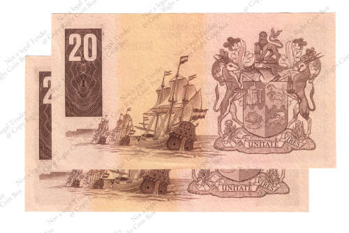 GPC de Kock, 2nd Issue, R20 , D123 522899 and 00, UNC