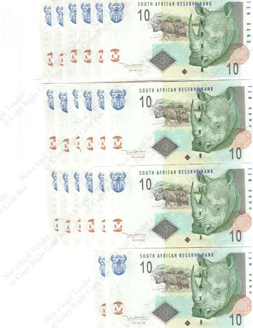TT Mboweni, 2nd Issue  20 x Consecutive  R10`s ` DG4533821 - 40 A