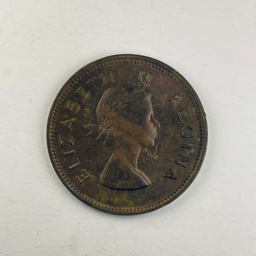 1954, 1/2 Penny, AUNC