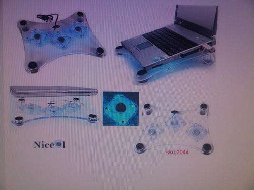 LED LIGHT USB FAN LAPTOP COOLING PAD.