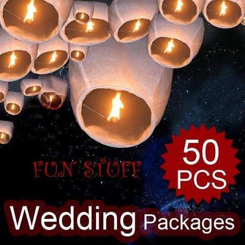 Sky Lanterns Wedding package 50 for only R295.00 (R5.90 each) Awesome Deal !!