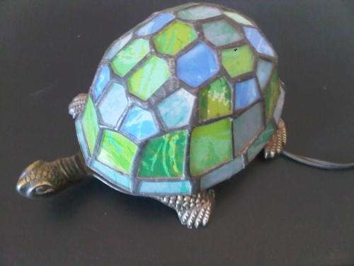 Tortoise side lamp. His so cute.