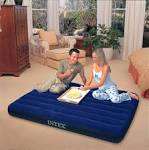 Inflatable mattress flock printing double air bed~Ideal for home, travel, and camping.