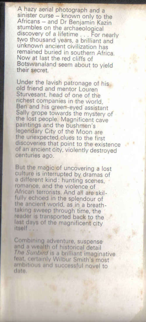 The Sunbird by Wilbur Smith 1972